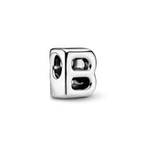 925 Sterling Silver Letter Alphabet Charm for Bracelet DIY Jewelry