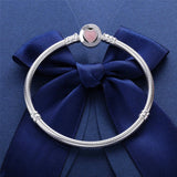925 Silver Bracelet Heart Clasp For Women DIY Jewelry