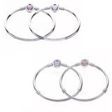 925 Silver Bracelet Heart Clasp For Women DIY Jewelry