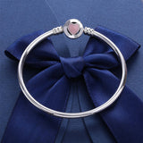925 Silver Bracelet Heart Clasp For Women DIY Jewelry