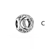 925 Silver Pando Letter Charm For Women DIY Jewelry