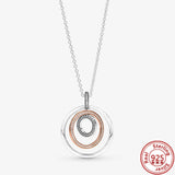 925 Silver Pav? Circle Collier Necklace For Women