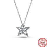 925 Silver Two-Tone Circles Pendant Necklace For Women