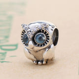 925 Sterling Silver Owl Charm for Bracelets - DIY Jewelry Beads