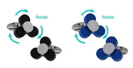 Rotating Ball Bearing Cufflinks Vintage Metal Cuff Links