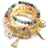 6mm Mix Stone Beads Charm Bracelets 10pc/lot