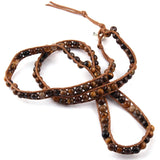 Stone Beads Long Wrap Bracelet 4 Wraps Leather Beads Bracelet For Women