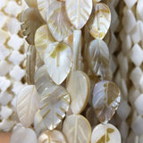 10x14mm Mother of Pearl Shell Leaf Loose Beads