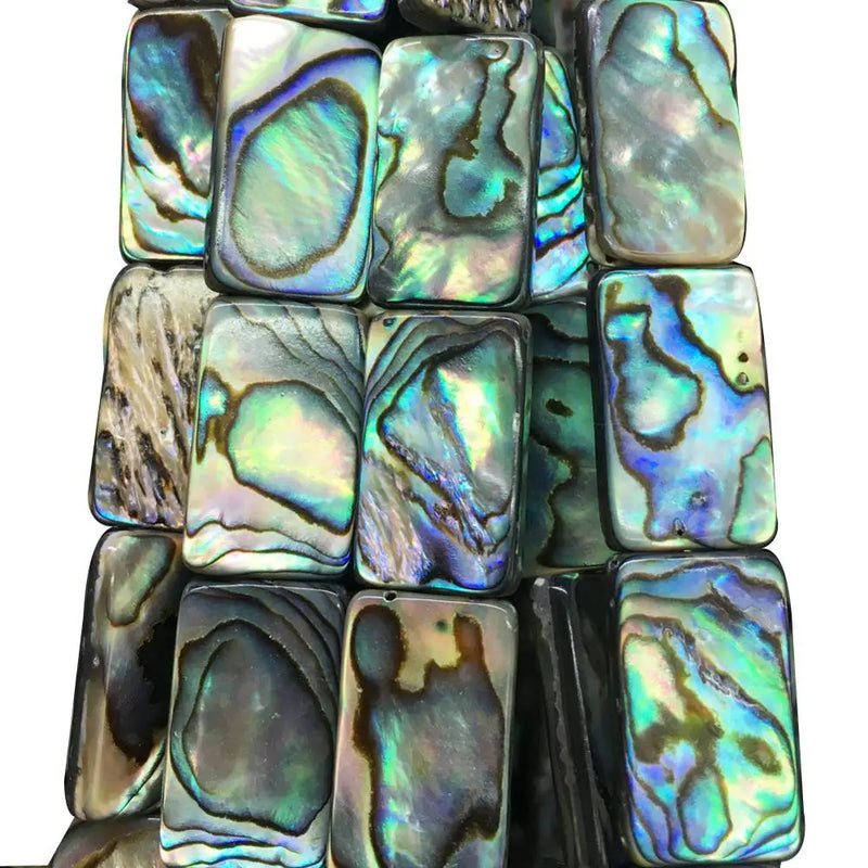 New Zealand Abalone Shell Oblong Loose Beads 12x20mm