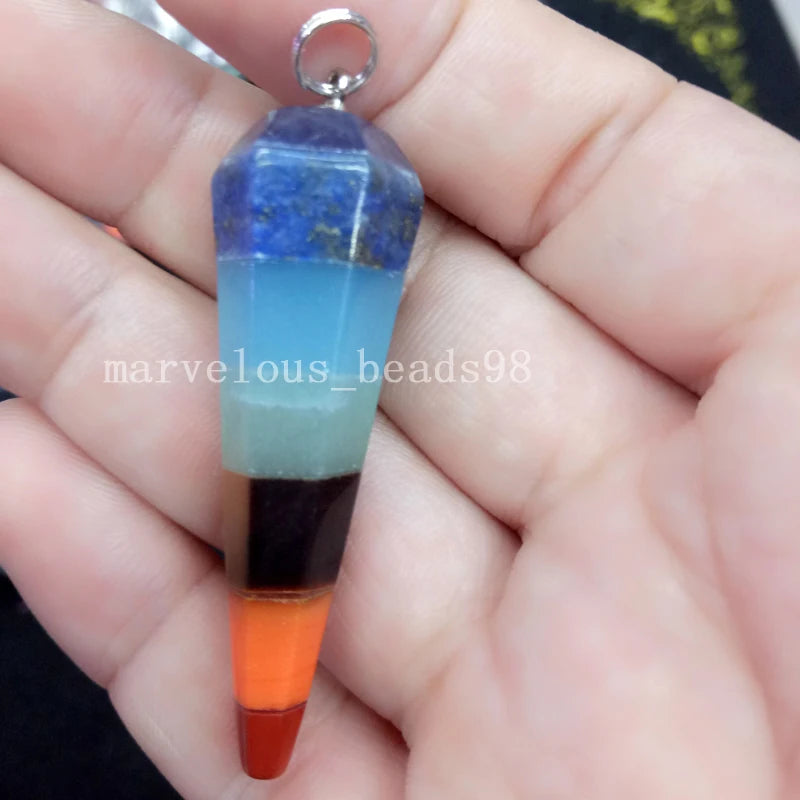 Multicolor Jaspe Art Pendant Bead 1Pcs MC4362