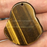Tiger Eye Buddha Art Pendant Bead PC6697