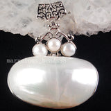 Mother of Pearl Shell Art Egg Pendant Bead PC3774