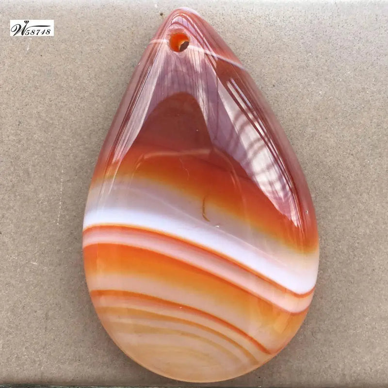 Carnelian Water Drop Pendant Bead for Women Men