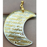 Mother of Pearl Shell Moon Pendant Bead D1782