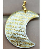 Mother of Pearl Shell Moon Pendant Bead D1782