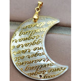 Mother of Pearl Shell Moon Pendant Bead D1782