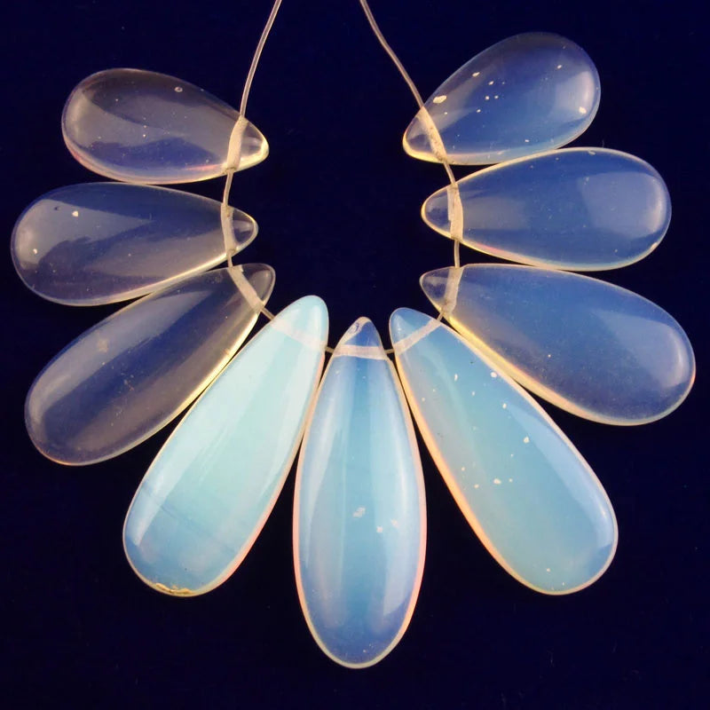 9Pcs/Set Opal Teardrop Pendant Bead for Jewelry