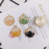 Crystal Rhinestone Paved Round Necklace Pendant Accessory 20pcs