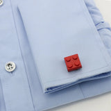 Colorful Red Brick Pattern Copper Cufflinks Wholesale & Retail
