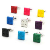 Colorful Red Brick Pattern Copper Cufflinks Wholesale & Retail