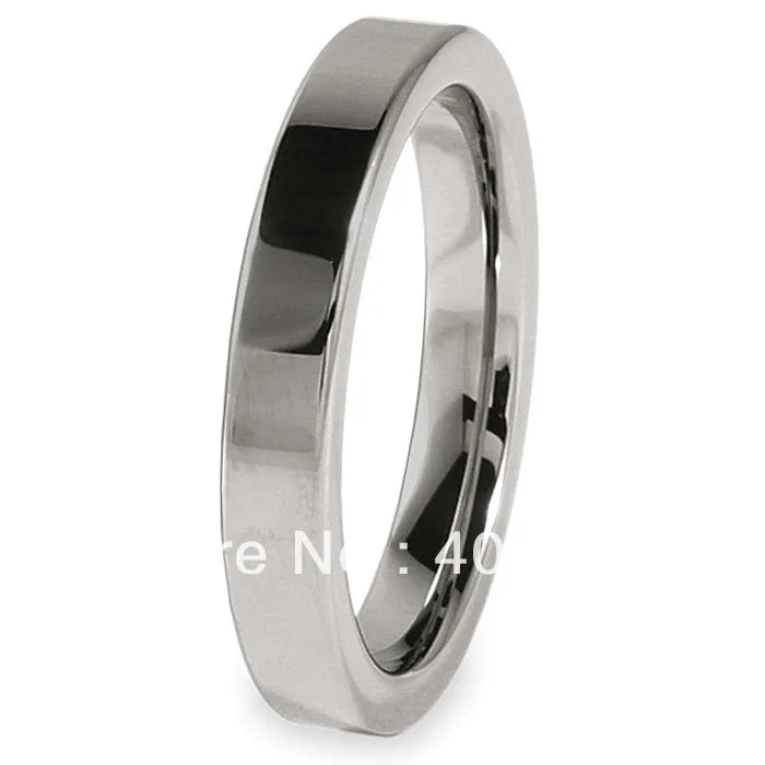 Men's Tungsten Carbide Wedding Ring Flat Comfort Fit Size 4-12