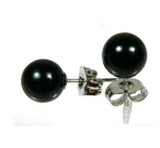 Tahitian Natural 9.2mm Pearl Earrings in 14k/20