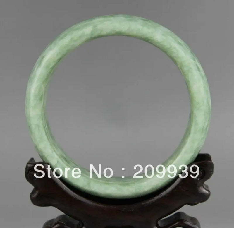 Hand-carved Chinese Jade Bangle Bracelet