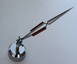 Curved Straight Fiber Cross-Locking Tweezers for Soldering