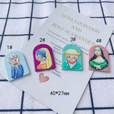 Colorful Geometry Art Resin Charms DIY Jewelry Findings 20pcs