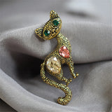 Cat Brooch Pin Up Jewelry Crystal Brooch Bijoux