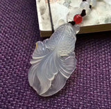 Natural Chalcedony Goldfish Agate Pendant Ice Seeds Jade