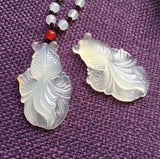 Natural Chalcedony Goldfish Agate Pendant Ice Seeds Jade