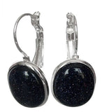 Natural Sand Jade 925 Silver Earrings