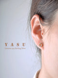 Silver Law 925 Yasu Earrings French Crystal 18k Plated