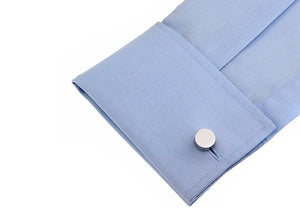 Engravable Cuff Links Silver Round Blank Gift For Men Wholesale&retail