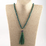 Crystal Tassel Punk Necklace