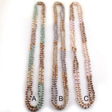 6mm Glass Knot Metal Spacer Crystal Necklace