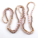 6mm Glass Knot Metal Spacer Crystal Necklace