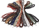 6mm Semi Precious Stones Beads Long Necklace 150cm
