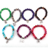 8mm Mix Agat Stone Beads Charm Bracelets 10pc/lot