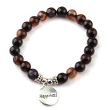 8mm Mix Agat Stone Beads Charm Bracelets 10pc/lot