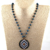 Bohemian Tribal Jewelry Druzy & Stone Beads Pendant Necklaces