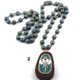 Bohemian Tribal Jewelry Druzy & Stone Beads Pendant Necklaces