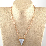 Boho Tribal Stone Pendant Necklace Chain