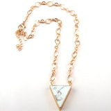 Boho Tribal Stone Pendant Necklace Chain