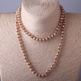 Bohemian Glass Crystal Necklace Handmade Long Halsband