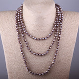 Bohemian Glass Crystal Necklace Handmade Long Halsband