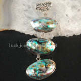 New Zealand Abalone Shell Oval Pendant Bead 30x80mm