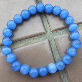 8mm Multicolor Cat's Eye Round Elastic Bracelet