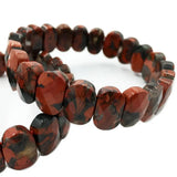 Faceted Flame Jaspe Oblong Bracelet